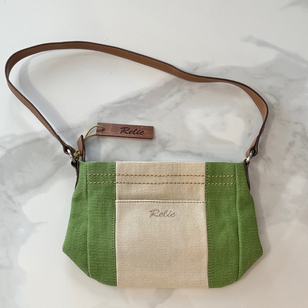 Relic Green and Cream Crossbody Bag